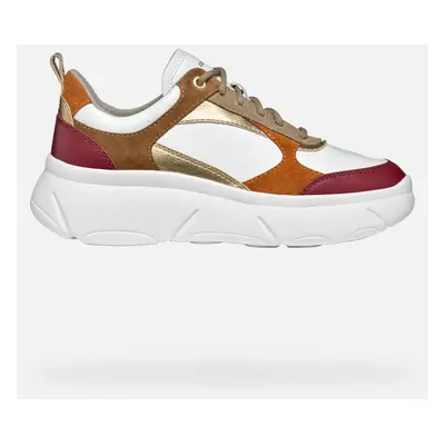 GEOX Nebula 2.0 X Woman White/cognac, Size: