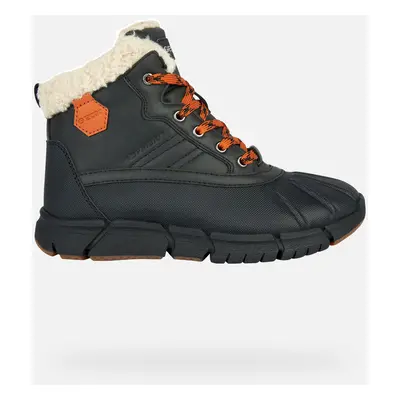 GEOX Flexyper Abx Boy Black/orange, Size: