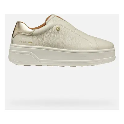 GEOX Spherica Ecub-2 Woman Off White/light Gold, Size: