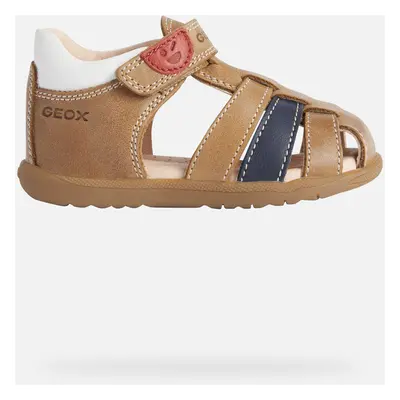 GEOX Sandal Macchia Baby Caramel, Size: