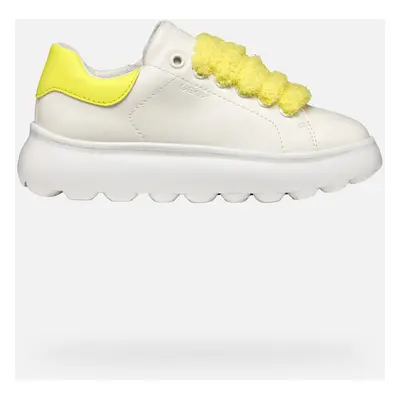 GEOX Puffypop Girl White/fluo Yellow, Size: