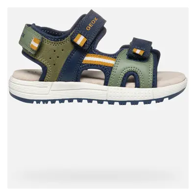 GEOX Sandal Alben Boy Sage/navy, Size: