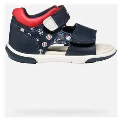 GEOX Sandal Zapito Baby Boy Navy/red, Size: