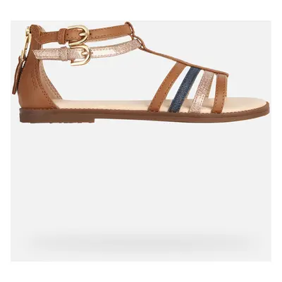 GEOX Sandal Karly Girl Cognac/avio, Size: