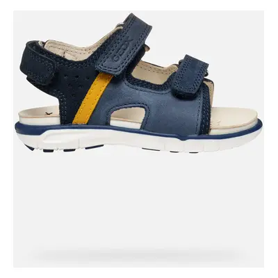 GEOX Sandal Delhi Toddler Boy Dark Navy/dark Yellow, Size: