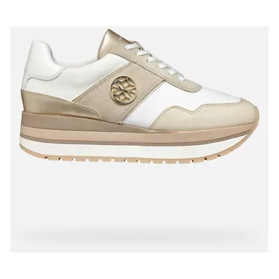 GEOX New Kency Woman White/light Taupe, Size: