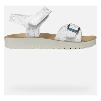 GEOX Sandal Costarei Girl White, Size: