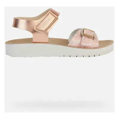 GEOX Sandal Costarei Girl Rose Gold, Size: