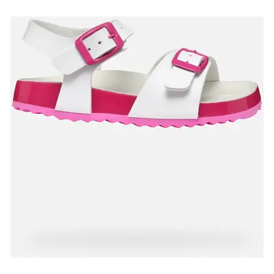 GEOX Adriel Junior White/fuchsia, Size: