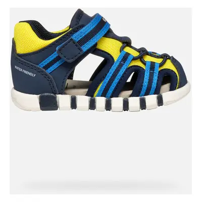 GEOX Sandal Iupidoo Baby Navy/fluo Yellow, Size: