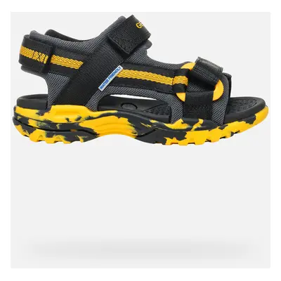 GEOX Borealis Junior Black/yellow, Size: