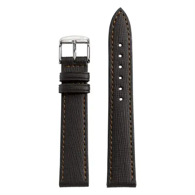 Embossed Grain Chocolate Vegan Strap (18mm)