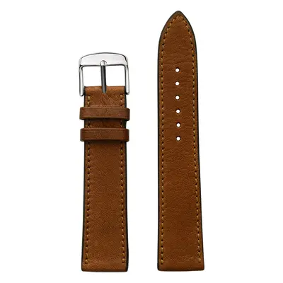 Organic Hand-Stitched Cognac Leather Strap (20mm)