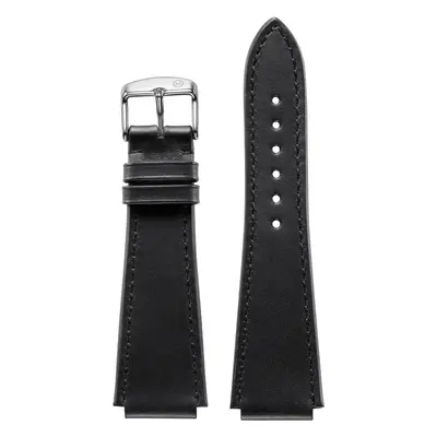 Notched Black Leather Strap (20mm)