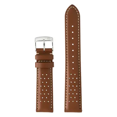 Tan Soft Grain Perforated Leather Strap (20mm)