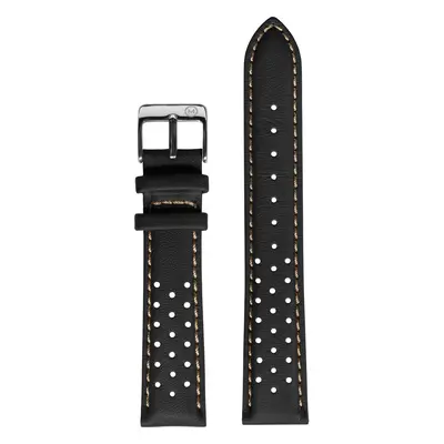 Black Perforated Leather Strap (20mm)