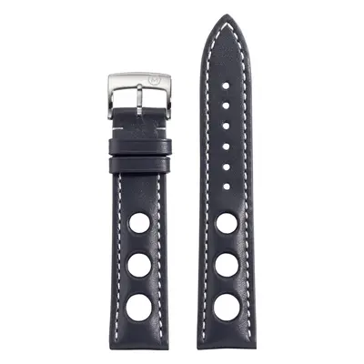 Navy Rally Leather Strap (20mm)