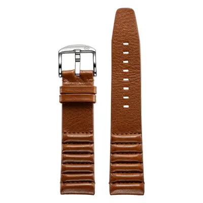 Ribbed Brown Horween Leather Strap (22mm)