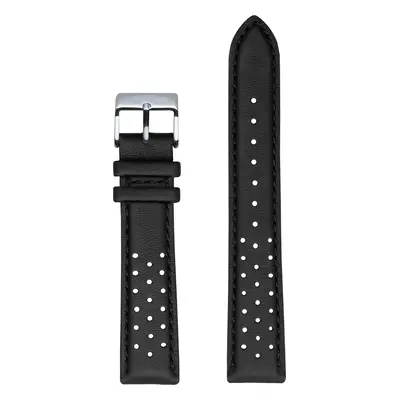 Black Perforated Leather (22mm)