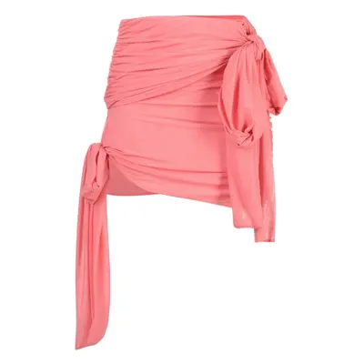 BLUMARINE - Bow Detail Draped Mini Skirt