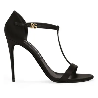 DOLCE & GABBANA - Satin T-bar Sandals