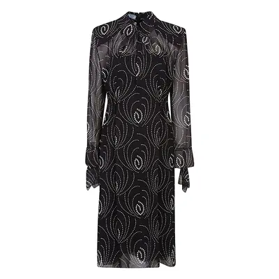 PRADA - Printed Silk Blend Dress