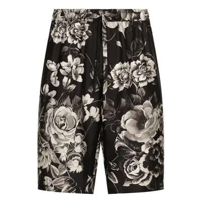 DOLCE & GABBANA - Flower Print Silk Shorts