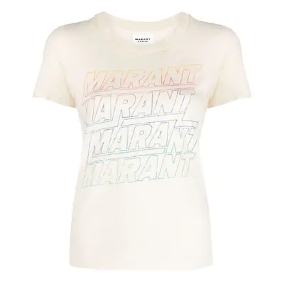 MARANT ETOILE - Ziliani Logo Cotton T-shirt