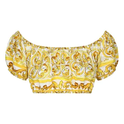 DOLCE & GABBANA - Maiolica Print Cotton Top