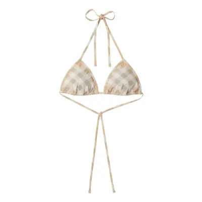 BURBERRY - Checked Triangle Bikini Top