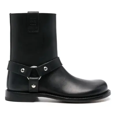 LOEWE - Campo Leather Biker Boots