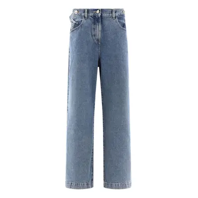 THE ATTICO - Wide-leg Denim Cotton Jeans