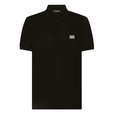 DOLCE & GABBANA - Logo Cotton Polo Shirt