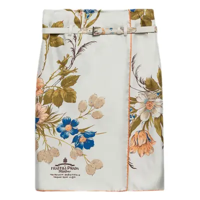 PRADA - Silk Twill Printed Skirt