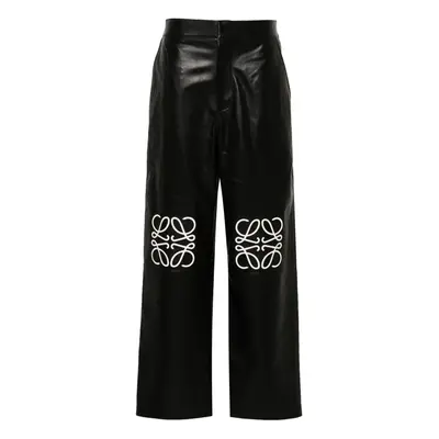 LOEWE - Anagram Baggy Leather Trousers