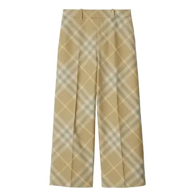 BURBERRY - Checked Wool Trousers