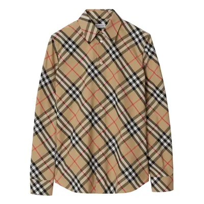 BURBERRY - Check Cotton Polo Shirt