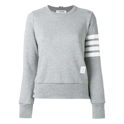 THOM BROWNE - 4-bar Cotton Crewneck Sweatshirt