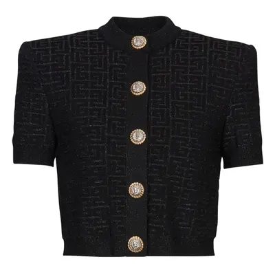 BALMAIN - Monogram Cropped Cardigan