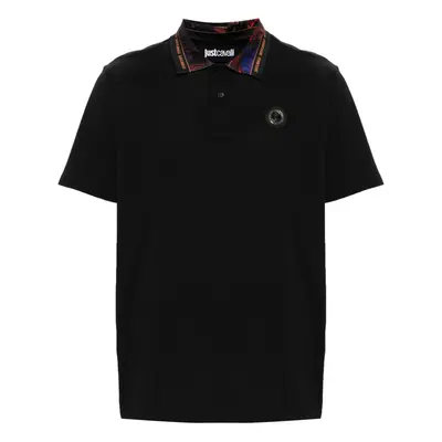 JUST CAVALLI - Short Sleeve Polo Shirt In Cotton