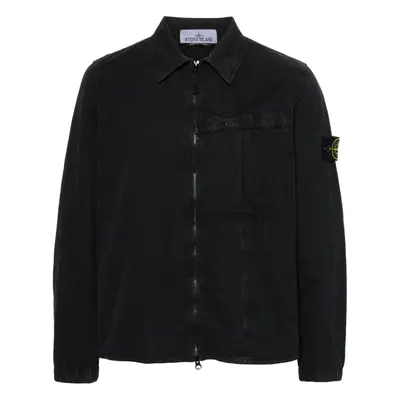 STONE ISLAND - Logo Cotton Overshirt