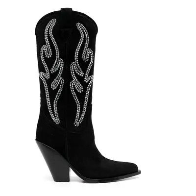 SONORA - Crystal Detail Suede Western Boots