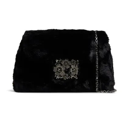 ROGER VIVIER - Rv Bouquet Strass Faux Fur Handbag