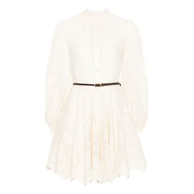 ZIMMERMANN - Embroidered Linen Mini Dress