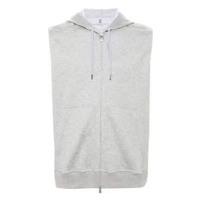 BRUNELLO CUCINELLI - Cotton Sleeveless Hoodie