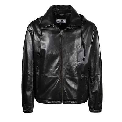 LOEWE - Leather Hooded Jacket