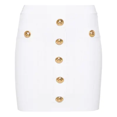 BALMAIN - Buttoned Knitted Skirt