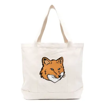 MAISON KITSUNE' - Fox Head Cotton Tote Bag