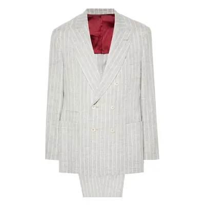 BRUNELLO CUCINELLI - Wool Pinstriped Men's Suit