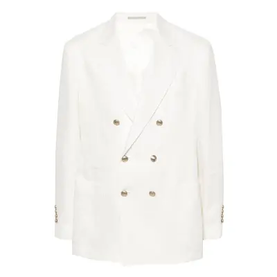 BRUNELLO CUCINELLI - Linen Single-breasted Blazer Jacket